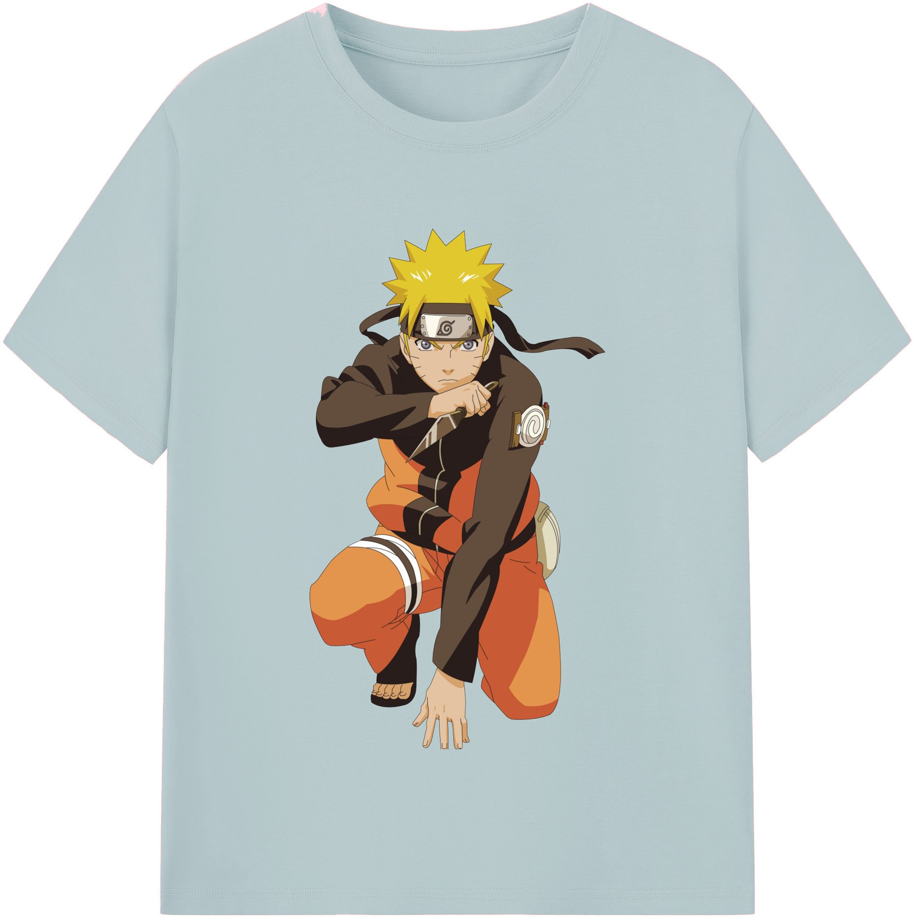 （画像用） NARUTO -ナルト- うずまき ナルト Uzumaki Naruto 綿100％半袖Tシャツ（フロントプリント）